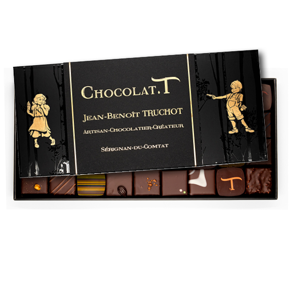 coffret d'assortiment de chocolats noir "découverte"