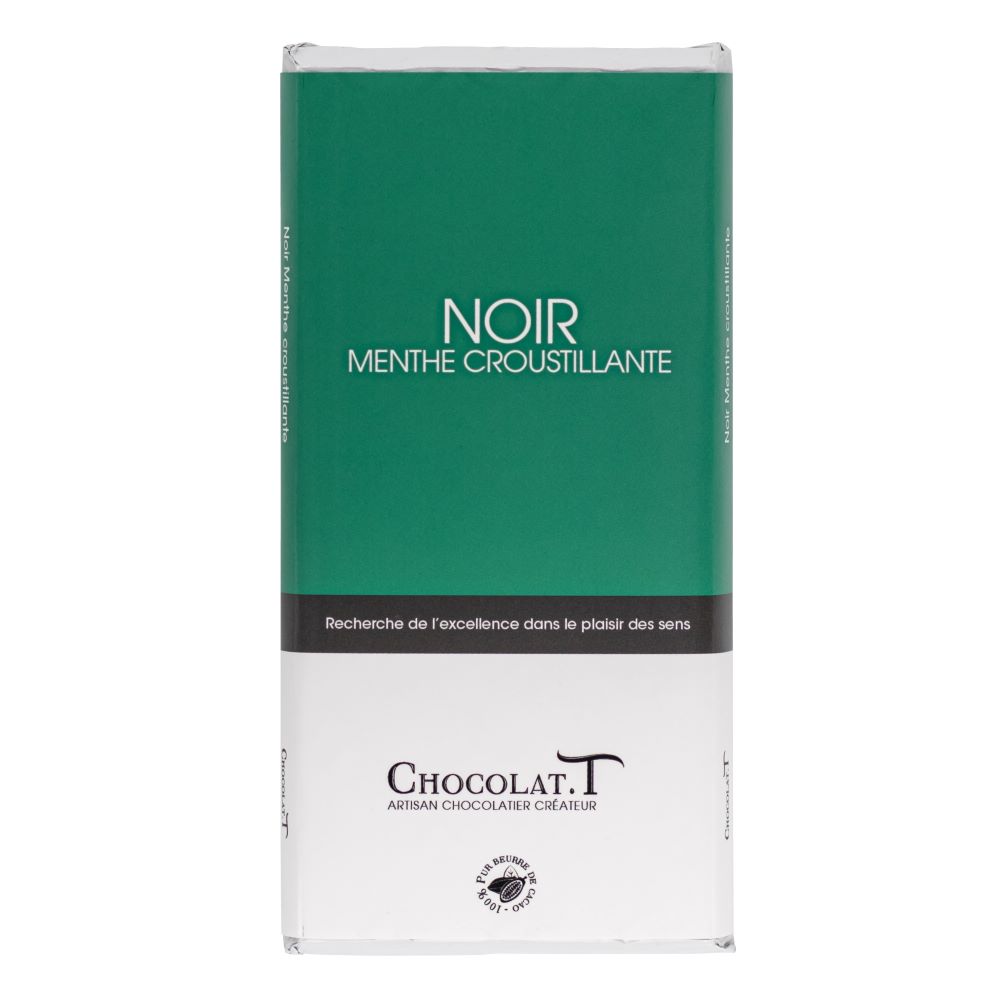 tablette chocolat noir & menthe croustillante