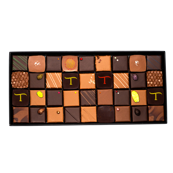 Coffret de petits chocolats noir découverte