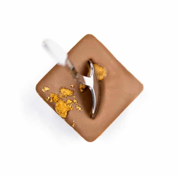 Cuillère en chocolat lait caramel 30g