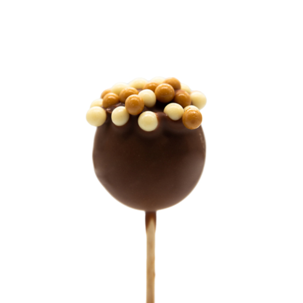 sucette en chocolat praliné & pop corn