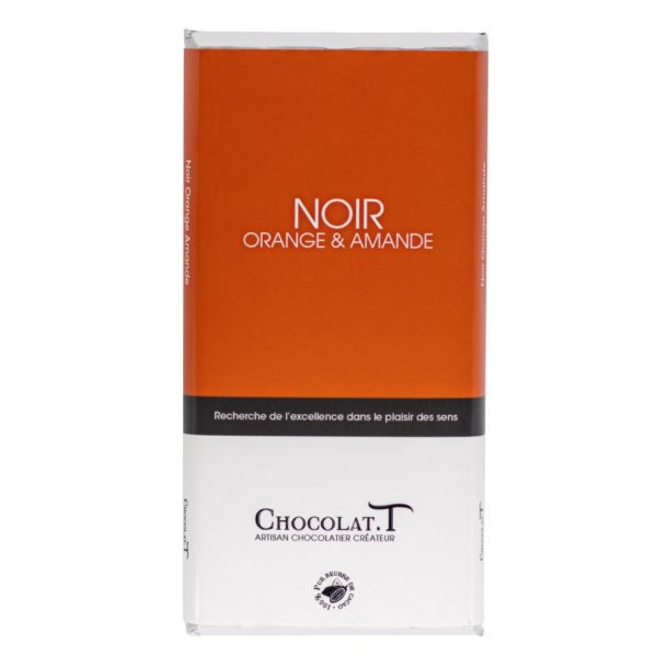 tablette chocolat noir orange et amande