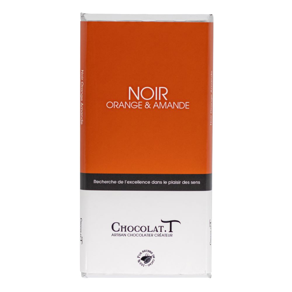 tablette chocolat noir orange et amande