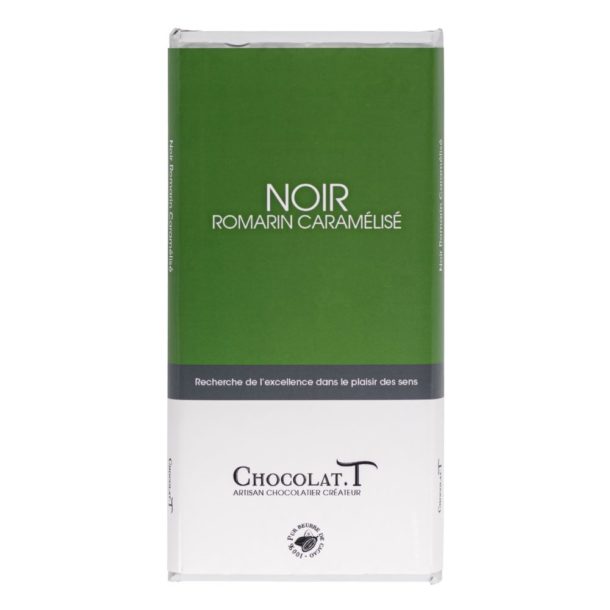 tablette chocolat noir romarin caramélisé