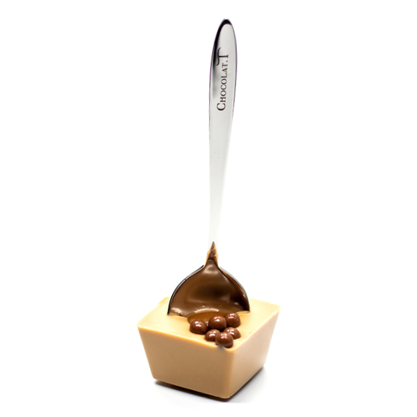 Cuillère en chocolat lait caramel 30g